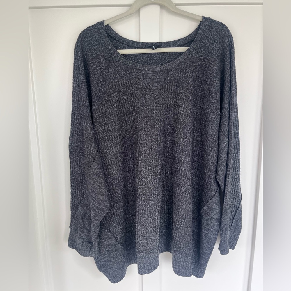 Torrid Brushed Waffle Knit Raglan Sweatshirt